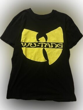 Wu-Tang Clan Logo Black Tee - Yellow Graphic